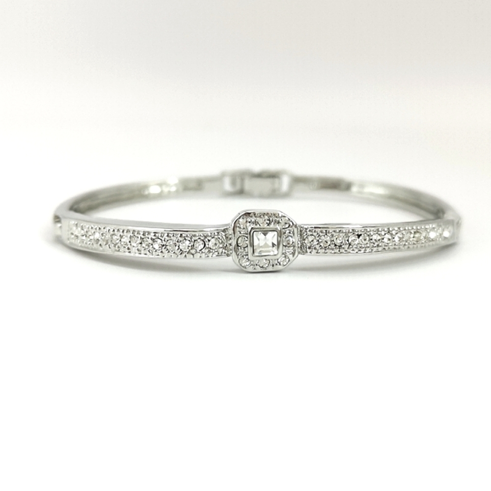Gala bangle bracelet Silver Swarovski Crystals 🆕
